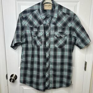 Wrangler Western Snap Shirt Size Large